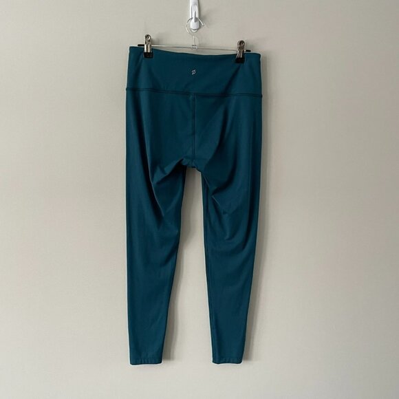 Peloton Pull On Activewear Leggings High Rise Elastic Waist Stretch Blue Medium - Picture 3 of 6